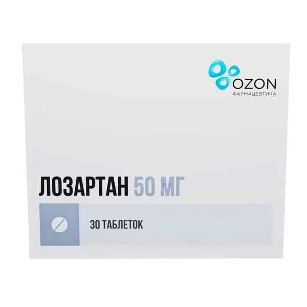 Лозартан 50мг №30 таб п/о ^