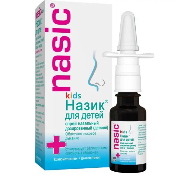 Назик спрей наз 0.05 мг+5 мг/доза 10мл.