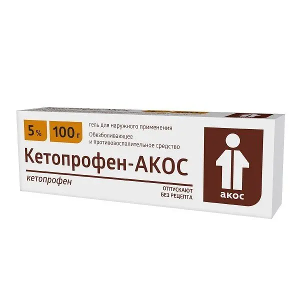 Кетопрофен-АКОС гель д/нар. прим. 5% туба 30г ^