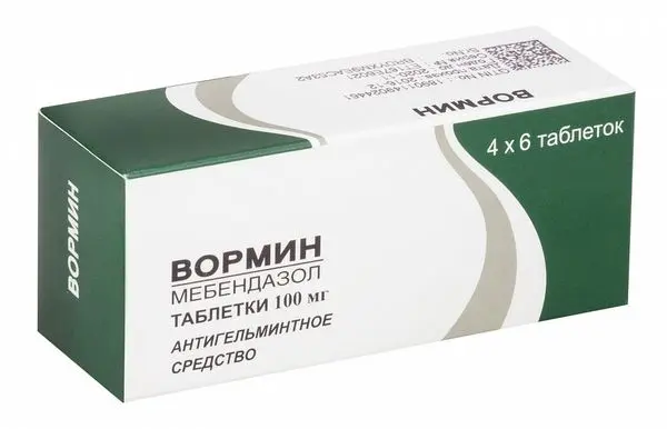 Вормин 100мг таб №24 ^ Вормин 100мг таб №24 ^