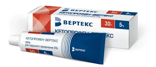 Кетопрофен-Вертекс гель д/нар. прим. 5% туба 30г ^