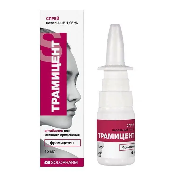 Трамицент спрей наз. 1.25% 15мл ^ Солофарм