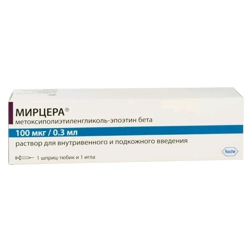 Мирцера р-р д/в/в и п/к в. 50мкг/0.3мл №1 шпр-тюб в комп. с иглой ^