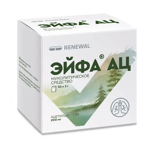 Эйфа АЦ 0,2 №30 пакет-саше гран. д/пр. р-ра д/пр. внутрь (Renewal)