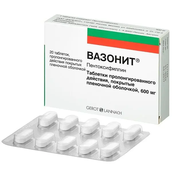 Вазонит ретард 600мг таб №20 ^