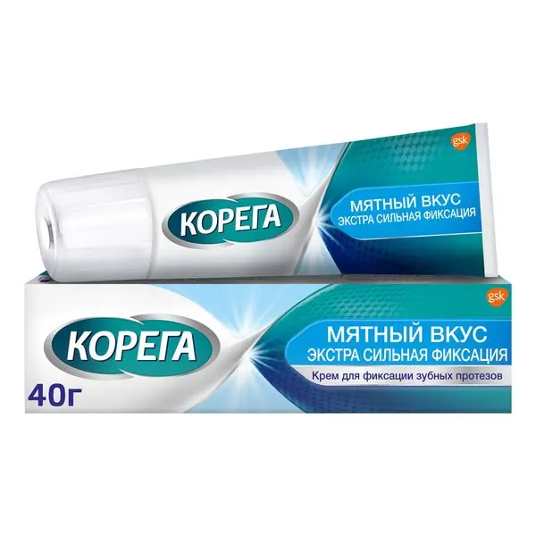 Корега экстра крем сильный д/фикс.зуб.протезов 40г (мята)
