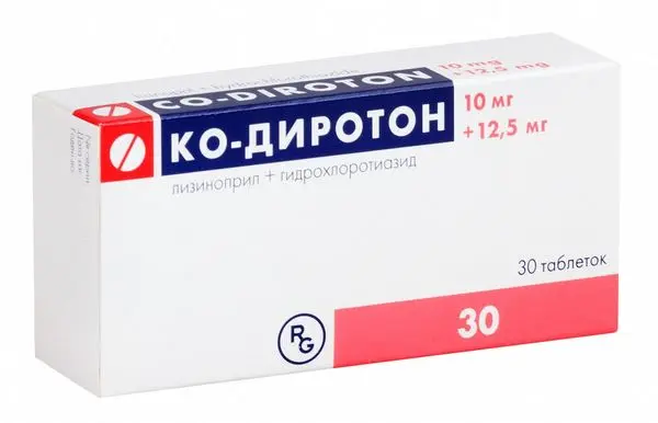 Ко-Диротон 10+12.5мг №30 таб ^