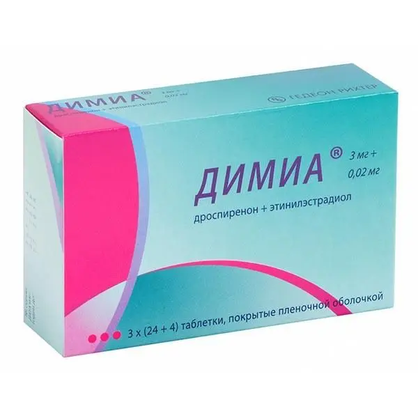 Димиа 3 мг+0,02мг №28 таб п/о ^