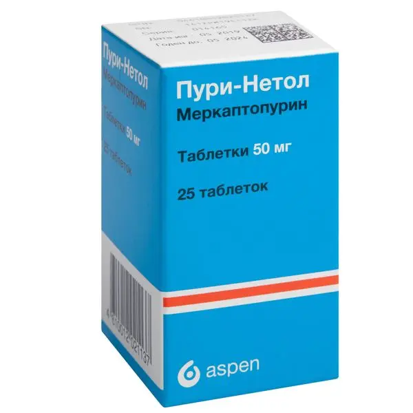 Пури-Нетол таб 50мг №25 ^ Пури-Нетол таб 50мг №25 ^