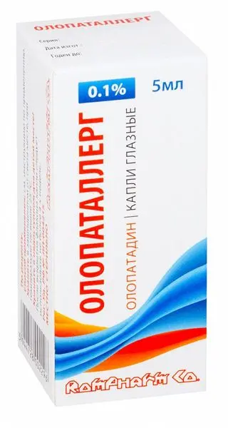 Олопаталлерг капли гл. 0,1% 5мл №1 фл-кап. ^