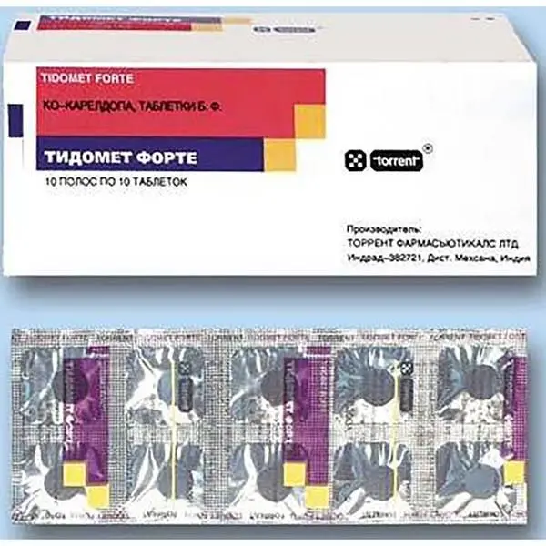 Тидомет форте таб. 250мг+25мг №100 ^