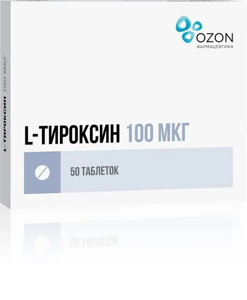 Л-тироксин 100мкг №50 таб ^