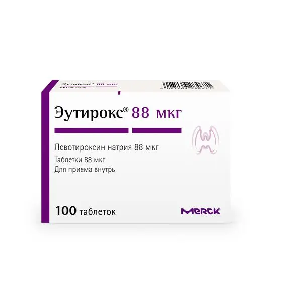 Эутирокс 88мкг №100 таб ^. Эутирокс 88мкг №100 таб ^.