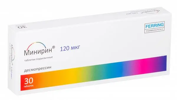 Минирин Мелт таб лиофилизат 120мкг №30. ^ Минирин Мелт таб лиофилизат 120мкг №30. ^