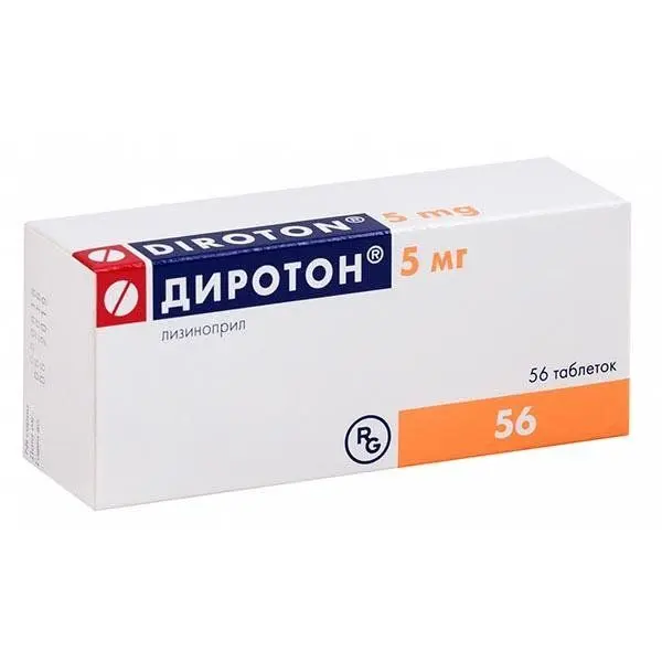 Диротон 5мг №56 таб. ^