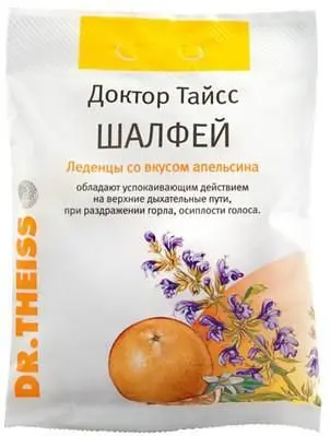 Д-р Тайсс Леденцы Шалфей Лимон.мелиса ВитС 75г