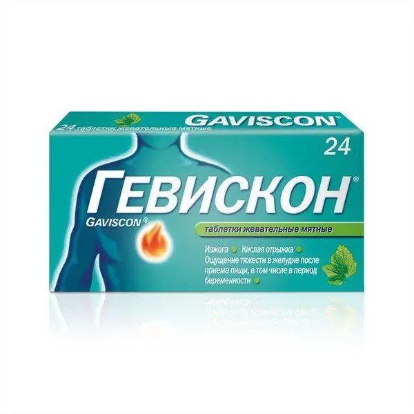 Гевискон жев.таб №24 (Мята)