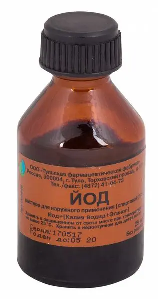 Йода спирт р-р 5%-25мл фл. ^