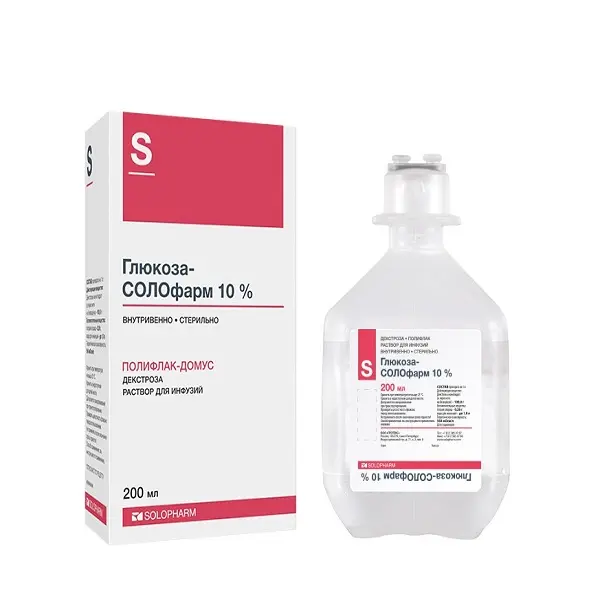 Глюкоза-Солофарм 5%-200мл фл ^