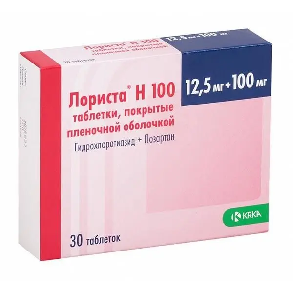Лориста Н 100 12.5мг+100мг №30 таб п/о ^