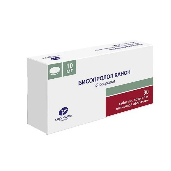 Бисопролол Канон 2,5мг №30 таб п/о Бисопролол Канон 2,5мг №30 таб п/о