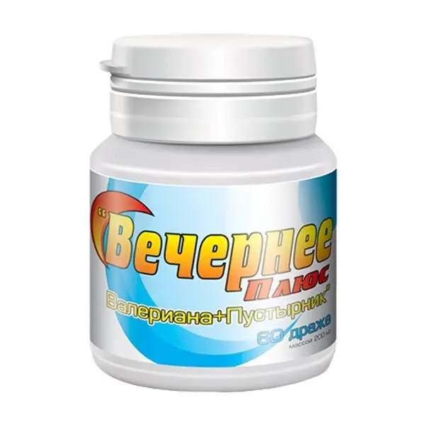 Вечернее плюс драже др. 200мг №60 (валериана+пустырник)