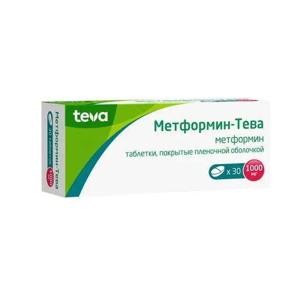 Метформин-Тева 1г №30 таб. ^