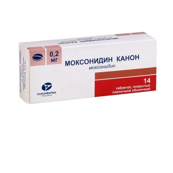 Моксонидин-Канон таб.п.пл/об.0,4мг №14 ^
