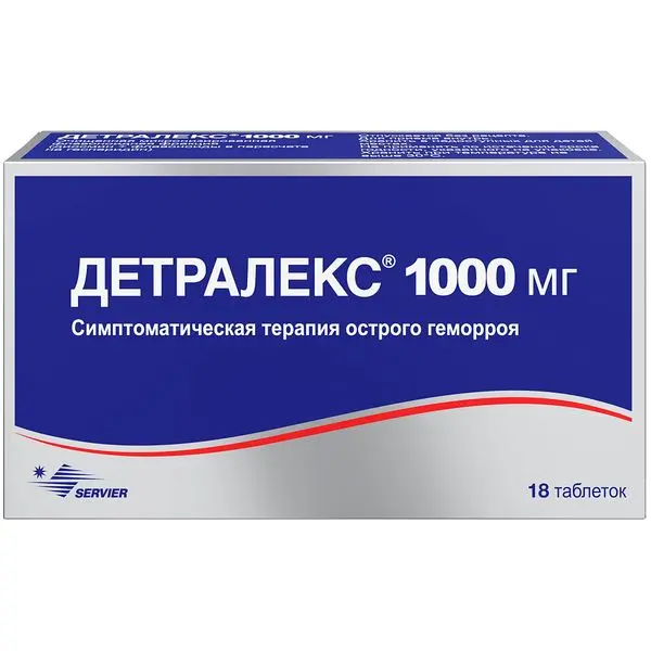 Детралекс 1000мг №18 таб ^