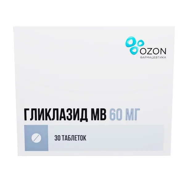 Гликлазид МВ таб. 60мг №30 ^.