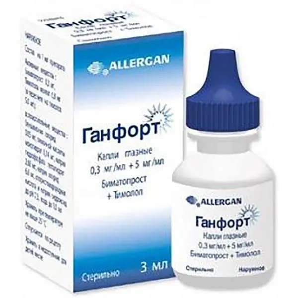 Ганфорт капли глаз. 0,3мг/мл + 5мг/мл 3мл ^ Ганфорт капли глаз. 0,3мг/мл + 5мг/мл 3мл ^