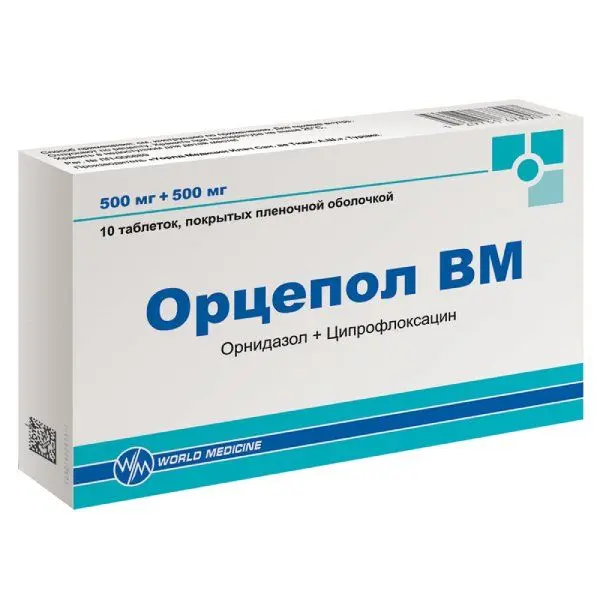 Орцепол ВМ 0,5+0,5 №10 таб п/о ^