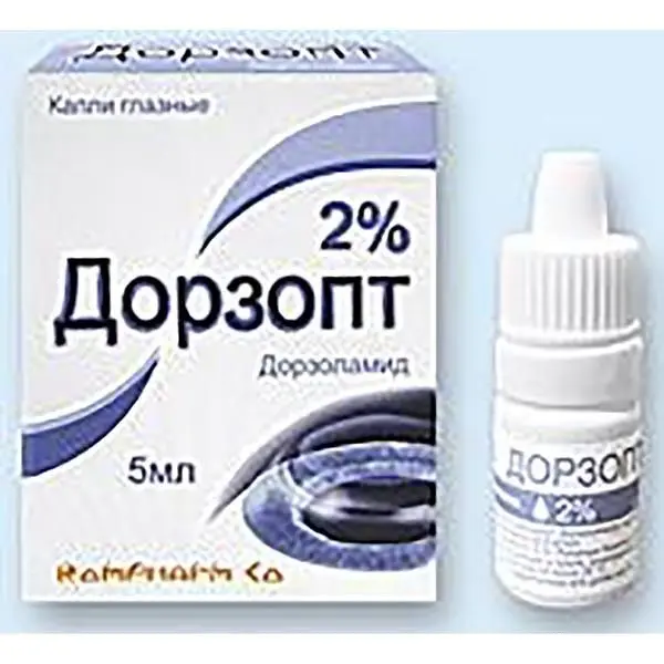 Дорзопт 2% 5мл гл капли флак/кап ^ Дорзопт 2% 5мл гл капли флак/кап ^