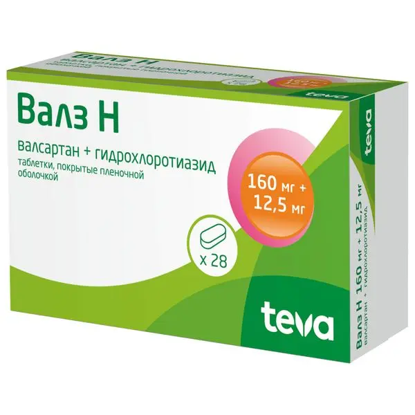 Валз Н таб. 80мг/12,5мг №28^