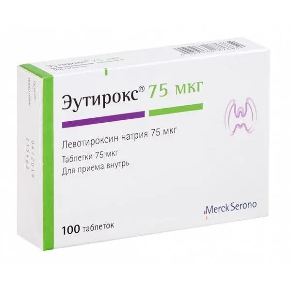 Эутирокс 75мкг таб №100. ^ Эутирокс 75мкг таб №100. ^
