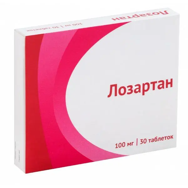 Лозартан 100мг №30 таб п/о ^