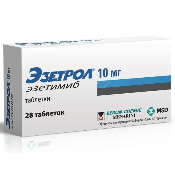 Эзетрол 10мг №28 таб. ^