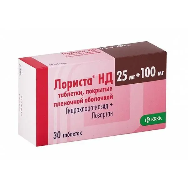 Лориста НД 100мг+25 мг №30 таб п/о ^