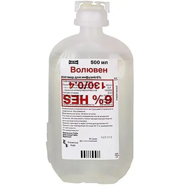Волювен р-р д/инф. 6% 500мл №10 ^