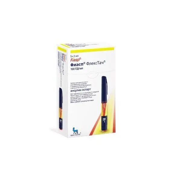 Фиасп р-р для п/к и в/в введ. 100ед/мл 3мл катриджи пенфилл №5