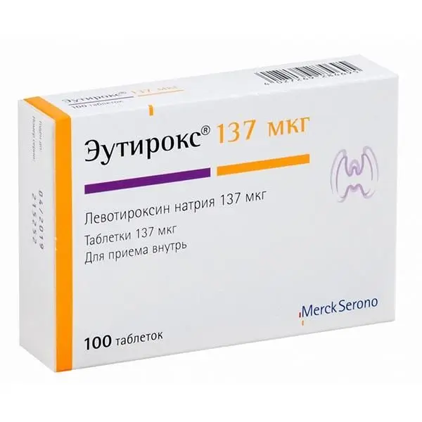 Эутирокс 137мкг №100 таб^ Эутирокс 137мкг №100 таб^