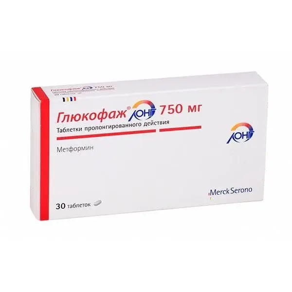 Глюкофаж Лонг 750мг №30  таб ^.