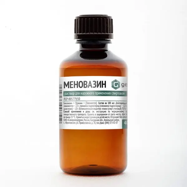 Меновазин 40мл фл полимерн. ^ Меновазин 40мл фл полимерн. ^